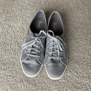 Keds metallic silver sneaker